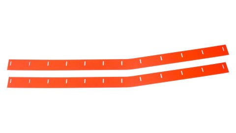 Wear Strip - MD3 - 119 x 3 in - Plastic - Fluorescent Red - Chevy Monte Carlo 1988 - Pair