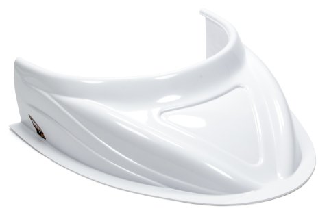Hood Scoop - MD3 - 5 in Height - Flat Bottom - Plastic - White - Dirt Late Model - Each