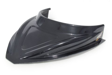 Hood Scoop - MD3 - 3 in Height - Curved Bottom - Plastic - Carbon Fiber Look - Dirt Late Model - Each