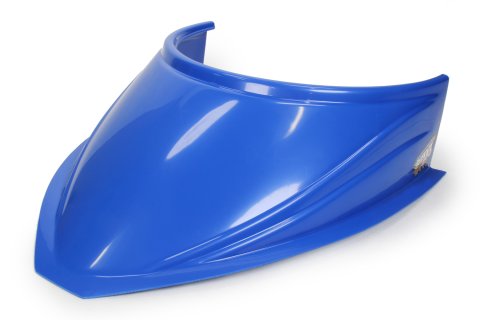 Hood Scoop - MD3 - 5 in Height - Curved Bottom - Plastic - Chevron Blue - Dirt Late Model - Each