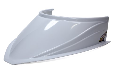 Hood Scoop - MD3 - 5 in Height - Curved Bottom - Plastic - White - Dirt Late Model - Each