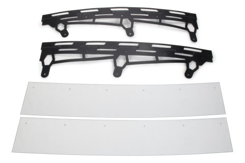 Spoiler - 60 x 5 in - 90 Degrees - 2-Piece - Polycarbonate Spoiler - Black Aluminum Brackets - ABC NextGen - Kit
