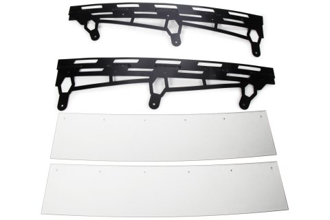 Spoiler - 60 x 6.5 - 90 Degrees - 2-Piece - Polycarbonate Spoiler - Black Aluminum Brackets - ABC NextGen - Kit