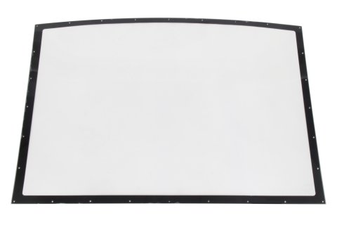 Window - Rear - 0.093 in Thick - Molded - Pre-Cut / Drilled - Blackout Border - Polycarbonate - Clear - Greenhouse Roof - ABC / LMSC - Each