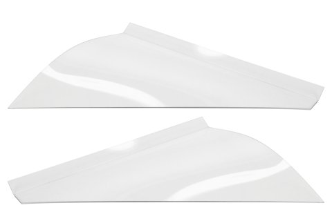 Window - Vent - 0.093 in Thick - Molded - Oversized - Mar Resistant - Polycarbonate - Clear - ABC / LMSC - Pair