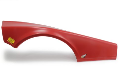 Fender - Driver Side - MD3 - Plastic - Red - Half - Street Stock - Each