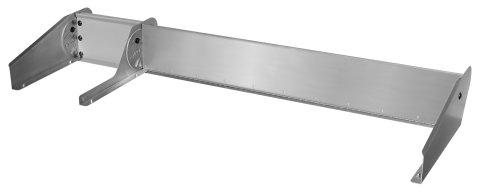 Spoiler - MD3 - 56 x 8 in - 32 x 8.25 Breakaway - 2-Piece - Aluminum / Plastic - Gray Powder / Natural - Dirt Late Model - Kit