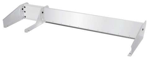 Spoiler - MD3 - 56 x 8 in - 32 x 8.25 Breakaway - 2-Piece - Aluminum / Plastic - White Powder / Natural - Dirt Late Model - Kit
