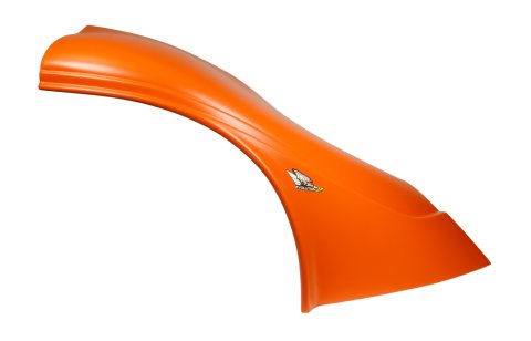 Fender - Passenger Side - Upper - MD3 - New Style - Plastic - Orange - Dirt Late Model - Each