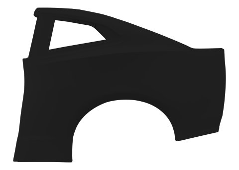 Quarter Panel - Driver Side - Plastic - Black - IMCA Approved - Street Stock - Each