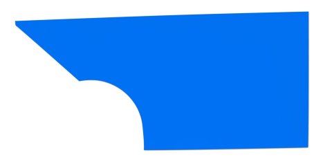 Quarter Panel - MD3 - Driver Side - Plastic - Chevron Blue - Dirt Modified - Each