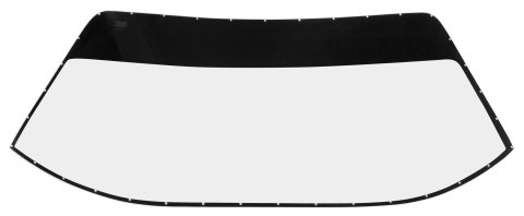 Windshield - Short Track - 0.125 in Thick - Molded - Pre-Cut / Drilled - Blackout Border - Greenhouse / Traditional Roof - Polycarbonate - Each
