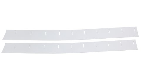 Wear Strip - Street Stock - 120 x 5 in - Plastic - White - Chevy Monte Carlo 1988 - Pair