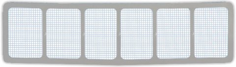 Nose Screen - Lower - Street Stock - 1/4 in Screen Spacing - Stainless - Natural - Chevy Monte Carlo 1988 - Each