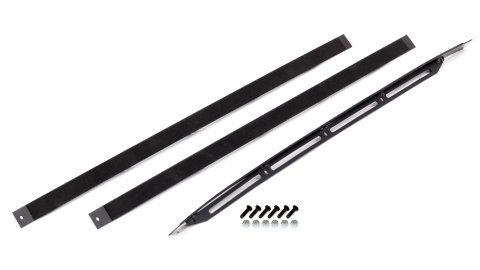 Window Brace Kit - Rear - ABC / Straight Up - Predrilled - Foam Padded - Slotted Support Flange - Black Powder Coat - Kit
