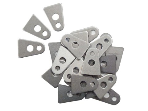 Body Mounting Tabs - Gusseted - 1/4 in Mounting Hole - Steel - Natural - Set of 25