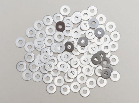 Backup Washer - Standard - Avex Style - 3/16 in ID - 1/2 in OD - 0.062 in Thick - Aluminum - Natural - Set of 100