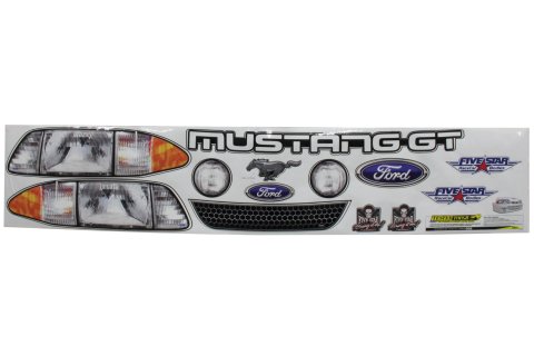 Graphics - Nose - Mini Stock - Laminated Protective Coating - Ford Mustang 1993 - Kit
