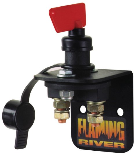 Battery Disconnect - Little Switch - Rotary Switch - Panel Mount - 100 Amps - Removable Key - Bracket / Hardware - 12V - Kit