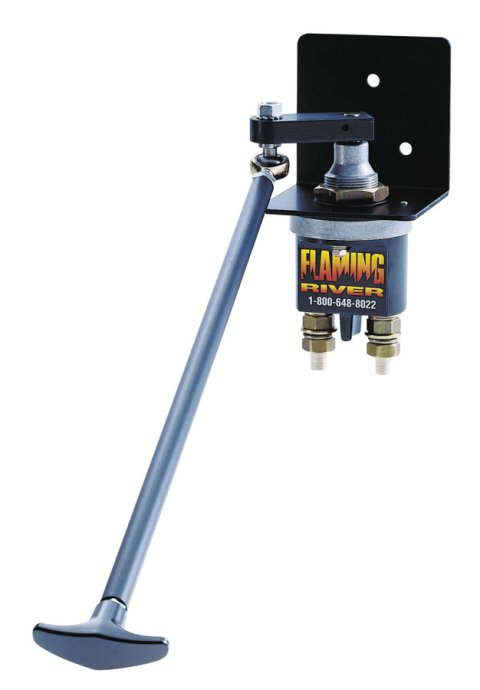 Battery Disconnect Linkage - Push / Pull - Requires Switch - 18 in Handle Rod - Bracket / Hardware Included - Aluminum - Kit