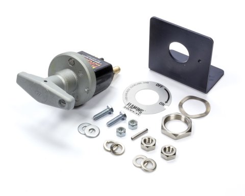 Battery Disconnect - Big Switch - Rotary Switch - Panel Mount - 250 Amps - Lock Out Bracket - 12-24V - Kit