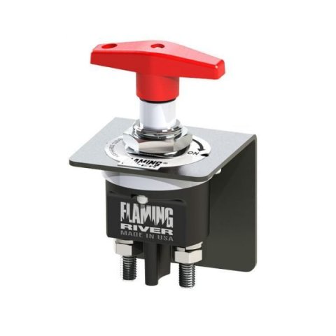Battery Disconnect - Big Switch 500 - Rotary Switch - T-Handle - Panel Mount - 500 Amps - Lock Out Hole - 12-24V - Kit