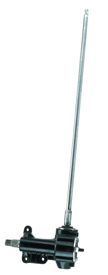 Steering Box - Manual - 16 to 1 Ratio - 1 in Sector Shaft - Steering Shaft - Iron - Black Paint - Ford Mustang 1965-66 - Kit