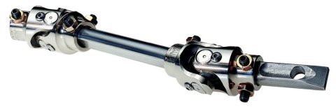 Steering Shaft - Joints - Steel - Nickel Plated - Manual Steering - Ford Mustang 1979-93 - Kit
