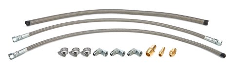 Power Steering Hose Kit - Reusable Ends - Braided Stainless - Flaming River Power Rack - GM Power Steering Pumps - Kit