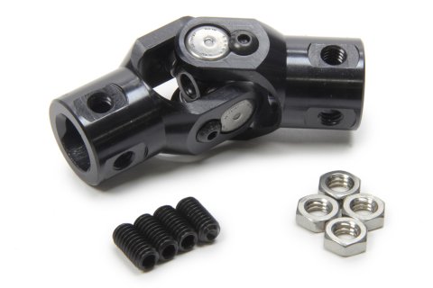 Steering Universal Joint - Single Joint - 3/4 in Double D to 3/4 in Double D - Chromoly - Black Paint - Universal - Each