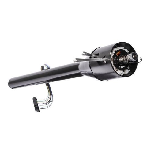 Steering Column - Tilt - 2 in Tube - 30 in Length - Hazard / Turn Signal - Stainless - Black Powder Coat - Universal - Each