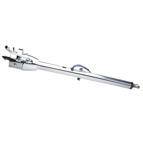 Steering Column - Tilt - 2 in Tube - 35 in Length - Hazard / Turn Signal - Stainless - Polished - GM Fullsize Truck 1967-72 - Each