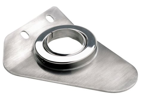 Steering Column Bracket - 2 in Diameter Tube - Swivel - Mounting Plate - Aluminum - Polished - Chevy Fullsize Car 1955-57 - Each