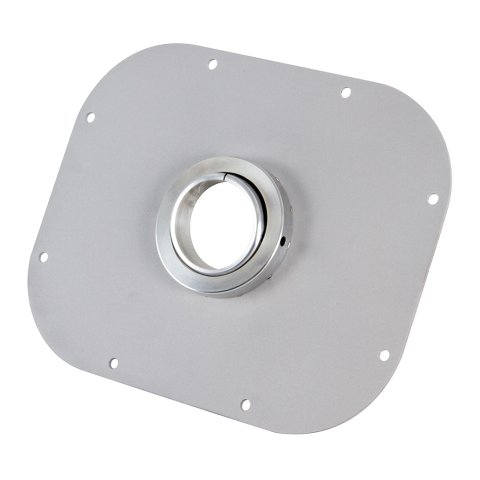 Steering Column Bracket - 2 in Diameter Tube - Swivel - Floor Mounting Plate - Aluminum - Natural - Each