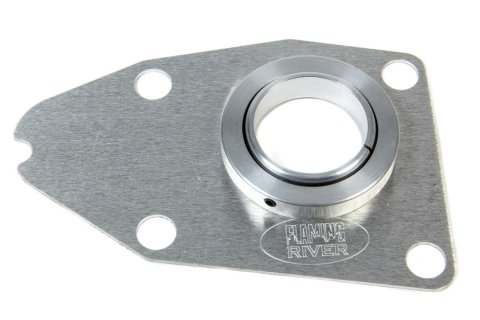 Steering Column Bracket - 2 in Diameter Tube - Swivel - Mounting Plate - Aluminum - Polished / Satin - GM A-Body 1964-67 - Each