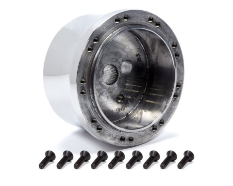 Steering Wheel Adapter - Tapered - Hardware Included - 9-Bolt Wheel to Flaming River Column - Aluminum - Polished - Universal - Each