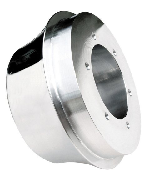 Steering Wheel Adapter - 2-1/2 in Thick - Hardware Included - Flaming River Waterfall Wheel to Flaming River Column - Polished - Universal - Each
