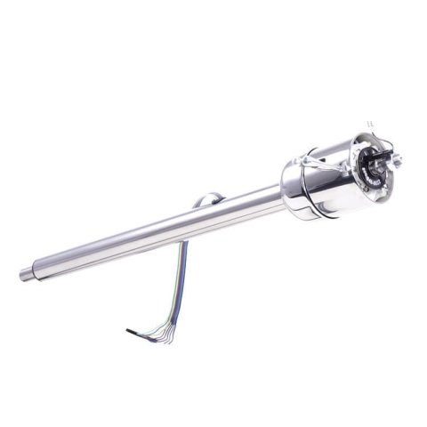 Steering Column - Tilt - 1-3/4 in Tube - 30 in Length - Hazard / Turn Signal - Stainless - Polished - Roadster - Each