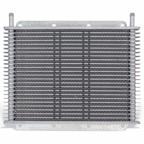 Fluid Cooler - 7.875 x 11 x 0.75 in - Plate and Fin Type - 23 Row - 3/8 in Hose Barb Inlet / Outlet - Fittings / Hardware / Hose - Aluminum - Natural - Transmission Fluid - Kit