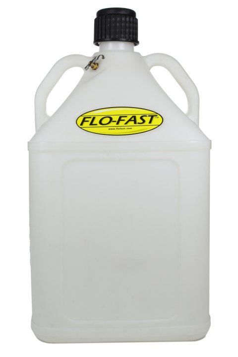 Utility Jug - 15 Gal - 14.5 x 15 x 27 in Tall - O-Ring Seal Cap - Petcock Vent - Square - Plastic - Natural - Each