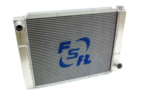 Radiator - 27.5 in W x 19 in H - Triple Pass - Driver Side Inlet - Passenger Side Outlet - Aluminum - Natural - GM - Each