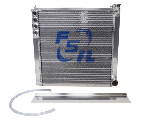 Radiator - 20.25 in W x 19.75 in H - Triple Pass - Driver Side Inlet - Passenger Side Outlet - Aluminum - Natural - Sprint Car - Each