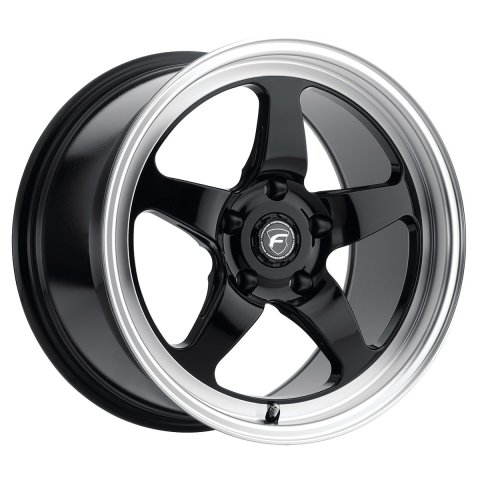 Wheel - D5 Drag Wheel - 18 x 10 in - 6.500 in Backspace - 5 x 4.75 in Bolt Pattern - Aluminum - Black Powder Coat / Machined - Each