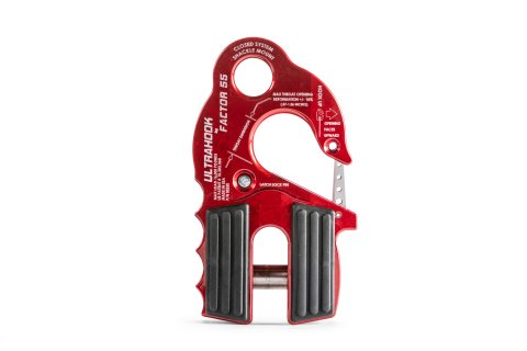 Shackle Mount - UltraHook - 16000 lb Capacity - Latch-Lock - Aluminum - Red Anodized - Each