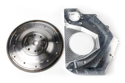 Bellhousing Adapter - Flexplate Included - TH400 / 700R4 / 4L80E to Dodge Cummins - Aluminum - Each