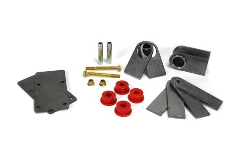 Motor Mount - Weld-On - Bushings / Hardware / Mounting Tabs Included - Steel - Natural - GM LS-Series - Kit