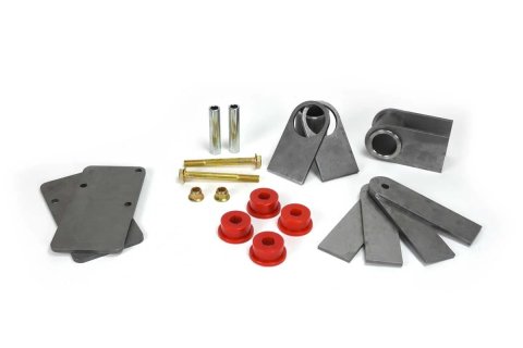 Motor Mount - Weld-On - Bushings / Hardware / Mounting Tabs Included - Steel - Natural - Chevy V8 - Kit