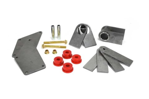 Motor Mount - Weld-On - Bushings / Hardware / Mounting Tabs Included - Steel - Natural - Ford Godzilla - Kit