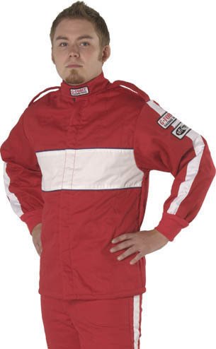 Driving Jacket - GF505 - SFI 3.2A/5 - Triple Layer - Fire Retardant Fabric / Nomex - Red / White - 2X-Large - Each