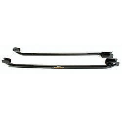 Subframe Connectors - Weld-On - 1-5/8 in OD x 0.125 Tubing - Steel - Black Powder Coat - Ford Mustang 1964-66 - Kit
